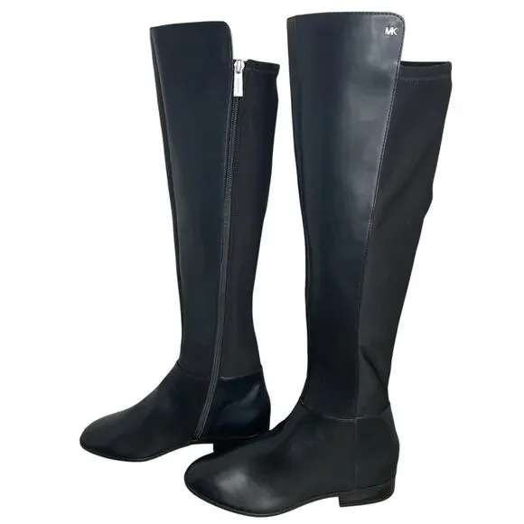 Michael Kors Bromley Flat Boots Faux Leather over the knee women’s 7.5 New - Picture 2 of 14